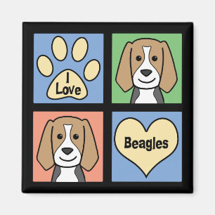 I Love Beagles Magnet
