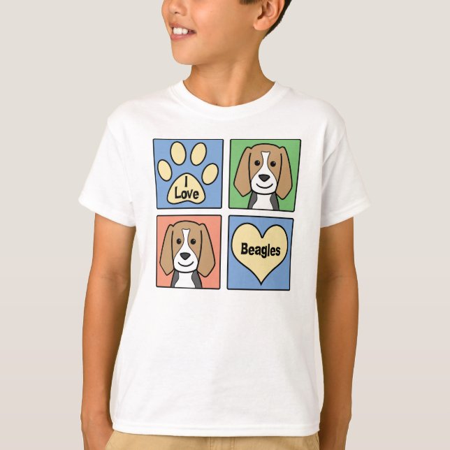 I Love Beagles T-Shirt (Front)