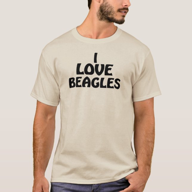 I Love Beagles T-Shirt (Front)