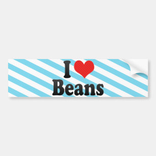 I Love Beans Bumper Sticker