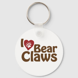 i love bear claws key ring