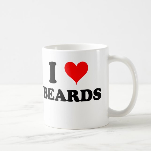 I Love Beards Coffee Mug (Right)