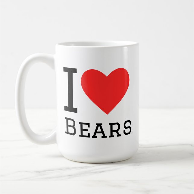 I love bears  coffee mug (Left)