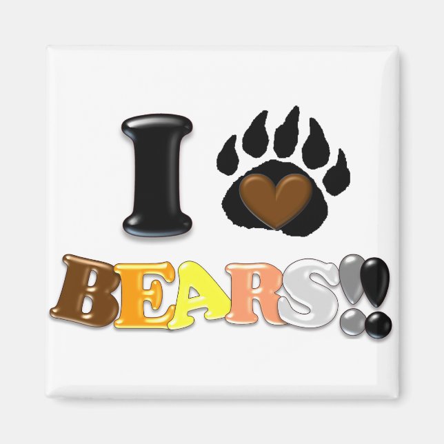 I Love Bears Magnet (Front)