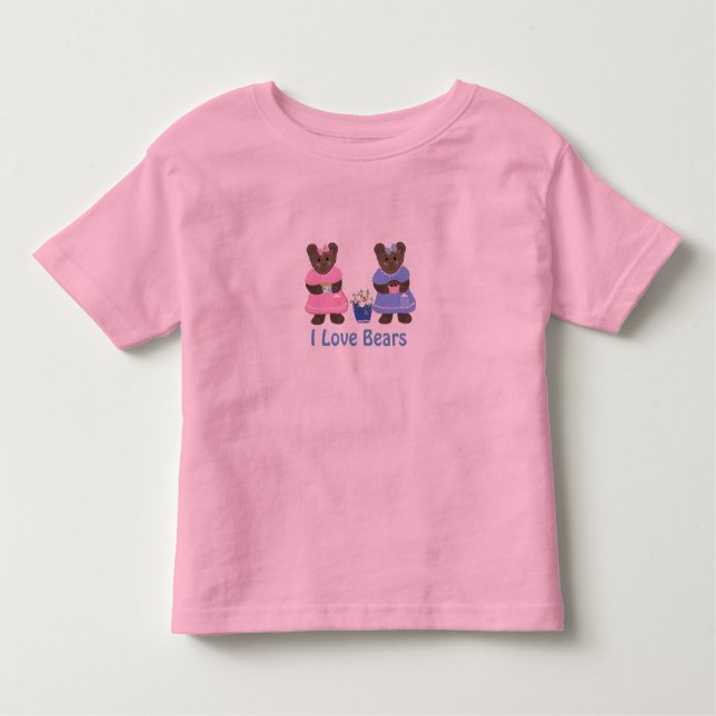 I Love Bears Toddler T-Shirt (Front)