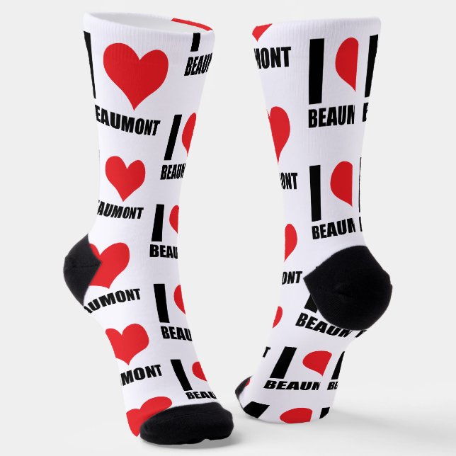 I love Beaumont Socks (Angled)