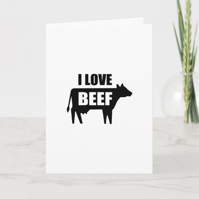 I Love Beef Card (Front)