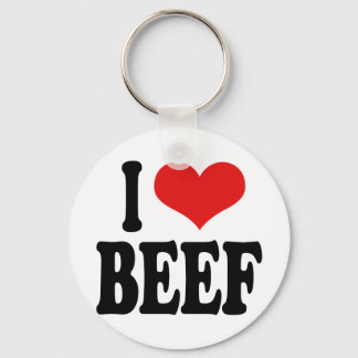 I Love Beef Key Ring