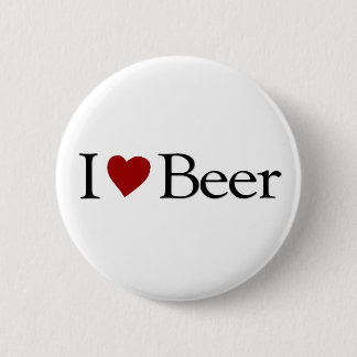 I Love Beer 6 Cm Round Badge