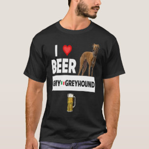 I Love Beer and My Italian Greyhound Dog Mom Dad D T-Shirt