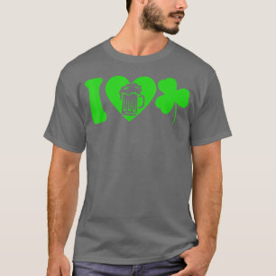 I Love Beer Clover Leaf Shamrock St Patricks Day L T-Shirt