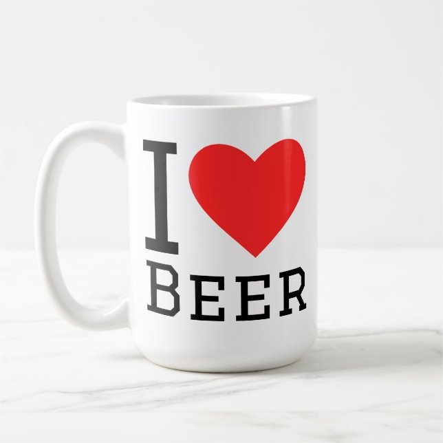 I love beer coffee mug (Left)