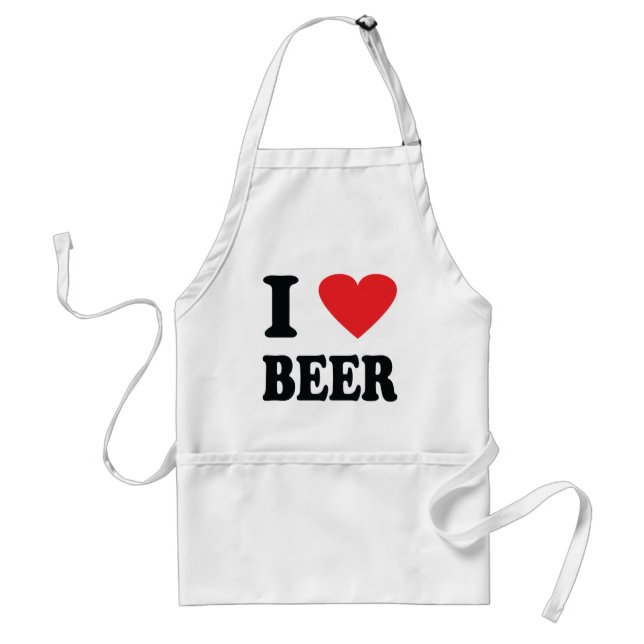 I love beer icon standard apron (Front)