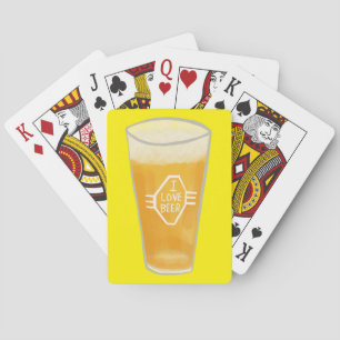 I LOVE BEER Illustrated Playing Cards