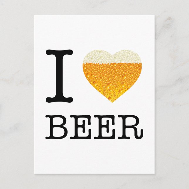 I love Beer Postcard (Front)