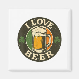 I Love Beer St Patrick Day Drinking Irieam Ireland Magnet