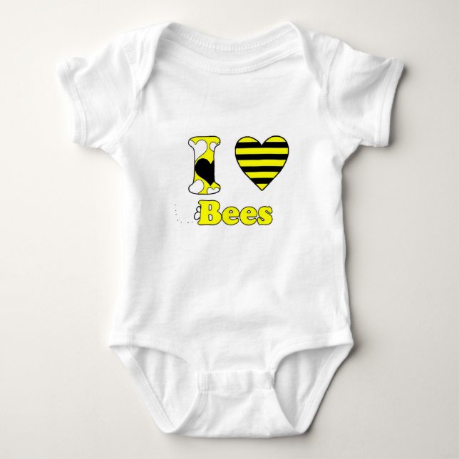 I love Bees Baby Bodysuit (Front)