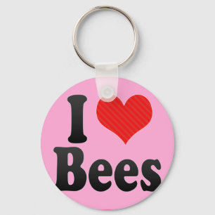 I Love Bees Key Ring
