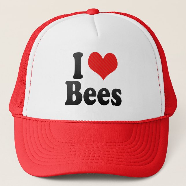 I Love Bees Trucker Hat (Front)