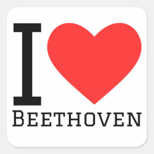 I love Beethoven  Square Sticker
