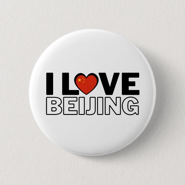 I LOVE BEIJING - For real Beijingers! 6 Cm Round Badge (Front)