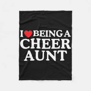 I Love Being A Cheer Aunt Cheerleading Matching Fa Fleece Blanket