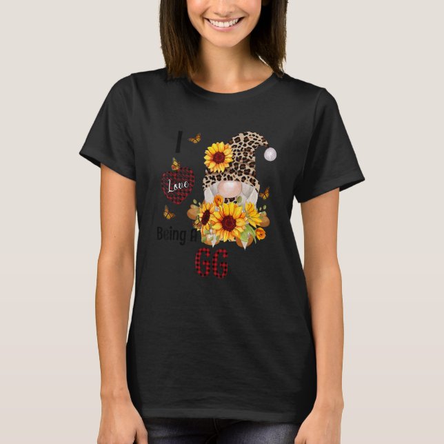 I Love Being A GG Fall Gnome Autumn Thanksgiving T-Shirt (Front)