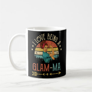 I Love Being A Glam ma Women Rosie Vintage Grandma Coffee Mug