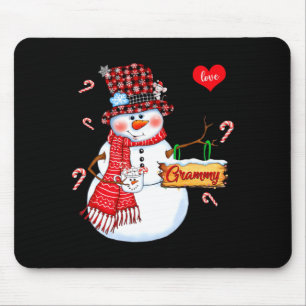 I Love Being A Grammy Snowman Xmas Happy New Merry Mouse Pad