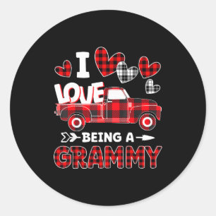 I love being a grammy valentine mothers day  classic round sticker