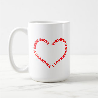 I Love Being a Grandma Red Heart Design for Nana  Coffee Mug