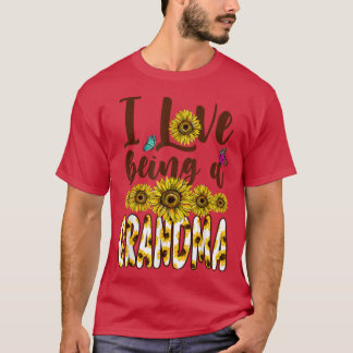 I Love Being A Grandma Sunflower T-Shirt
