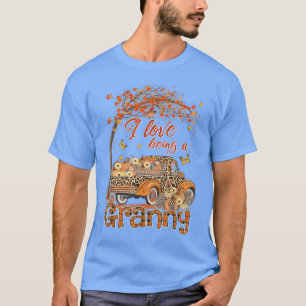 I Love Being A Granny Pumpkin Truck Fall Tree Than T-Shirt