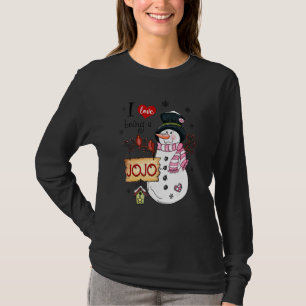 I Love Being A Jojo Snowman Christmas Funny Xmas T-Shirt