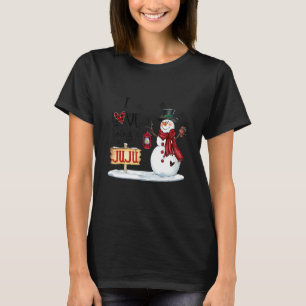 I Love Being A Juju Snowman Christmas Cute Grandma T-Shirt