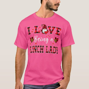 I Love Being A Lunch Lady Gnome Valentine's Day Lu T-Shirt
