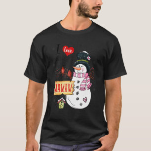 I Love Being A Mamaw Snowman Christmas Funny Xmas T-Shirt