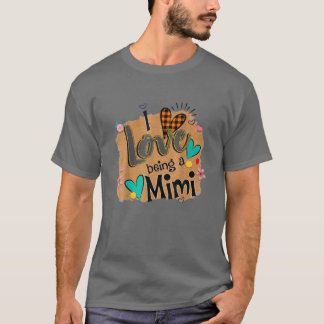 I Love Being A Mimi Leopard Happy Mother's Day T-Shirt