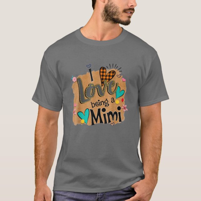 I Love Being A Mimi Leopard Happy Mother's Day T-Shirt (Front)