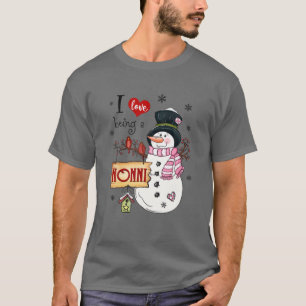 I Love Being A Nonni Snowman Christmas Funny Xmas T-Shirt