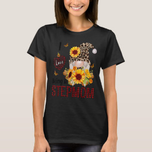 I Love Being A Stepmom Fall Gnome Autumn Thanksgiv T-Shirt