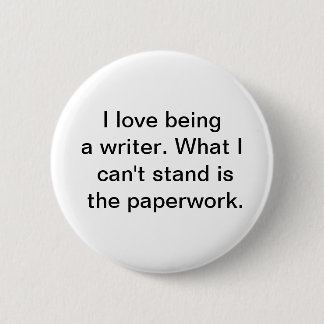 I love being a writer button