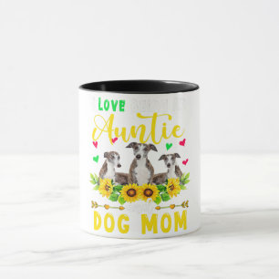 I Love Being An Auntie Dog Mum Whippet Lover Mug