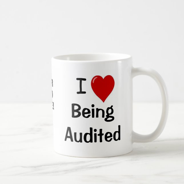 I Love Being Audited - Double-sided - Customisable Coffee Mug (Right)
