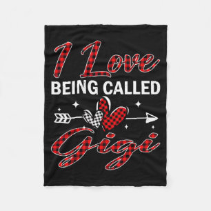 I Love Being Called Gigi Xmas Christmas Family Fleece Blanket