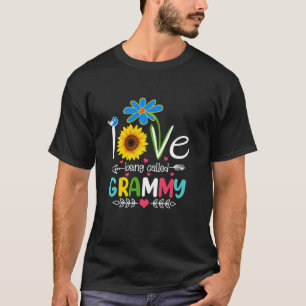 I Love Being Called Grammy Funny Sunflower Mother T-Shirt