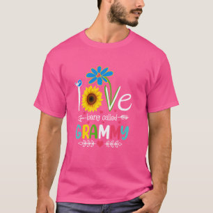 I Love Being Called Grammy Funny Sunflower Mother' T-Shirt