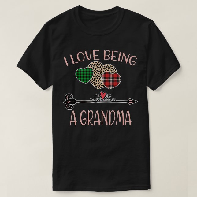 I Love Being Grandma Heart Valentine's Day 2021 Re T-Shirt (Design Front)