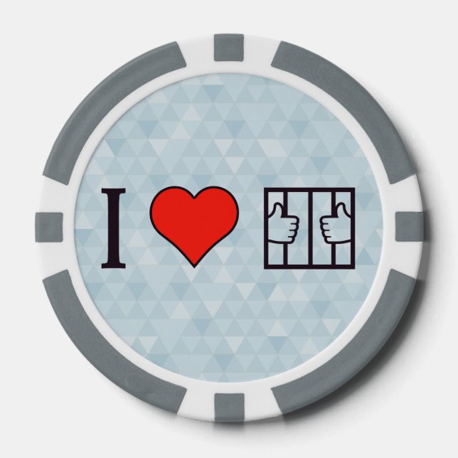 I Love Being In Jail Poker Chips (Front)