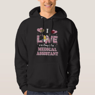 I Love Being Medical Assistant Gnome Easter Nurse Hoodie